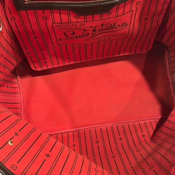 Louis Vuitton Neverful GM N51106 tote Bag GI0142 Ebenu+ COA - Picture 12 of 17